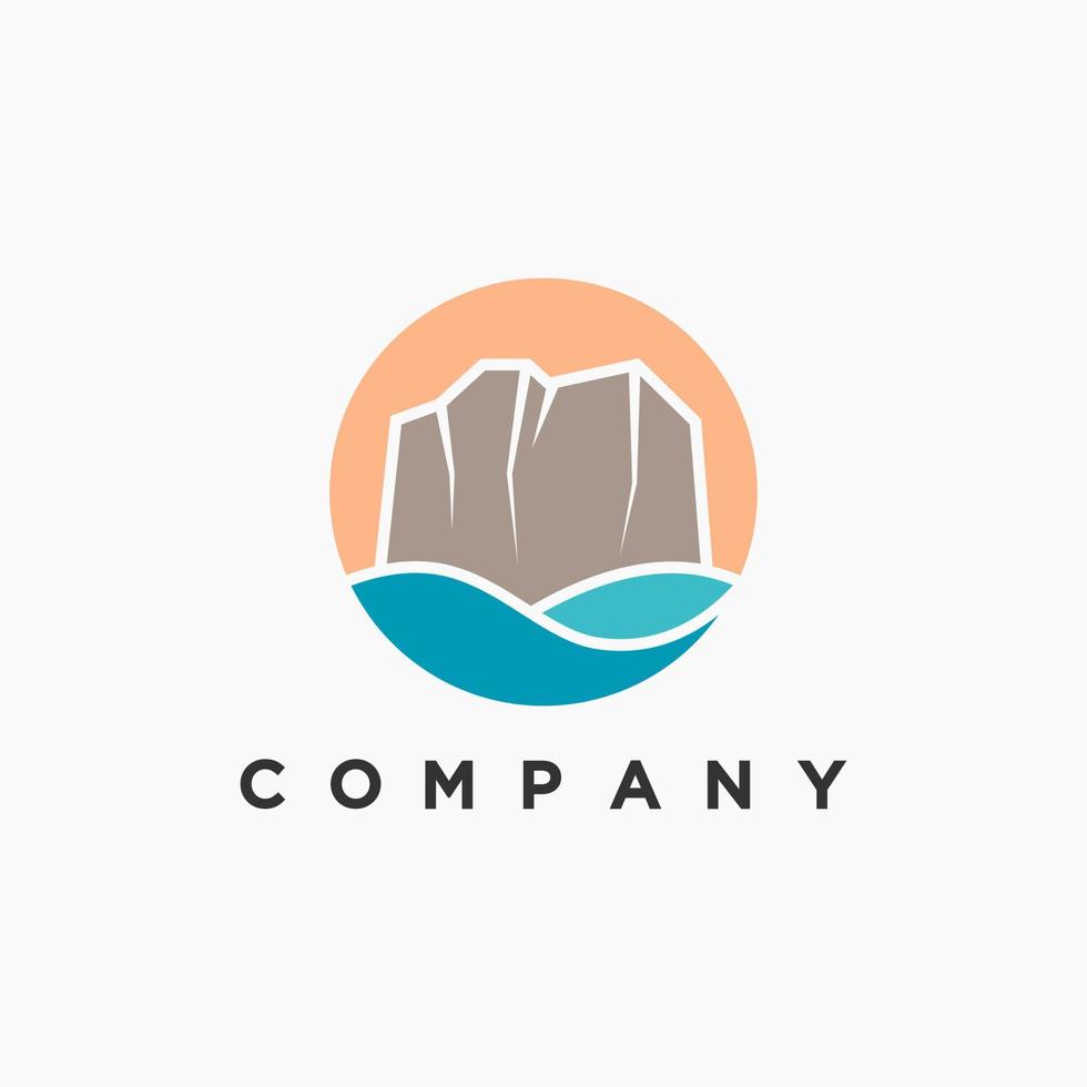 conception d'illustration vectorielle de logo de falaise pour votre entreprise ou votre entreprise vecteur