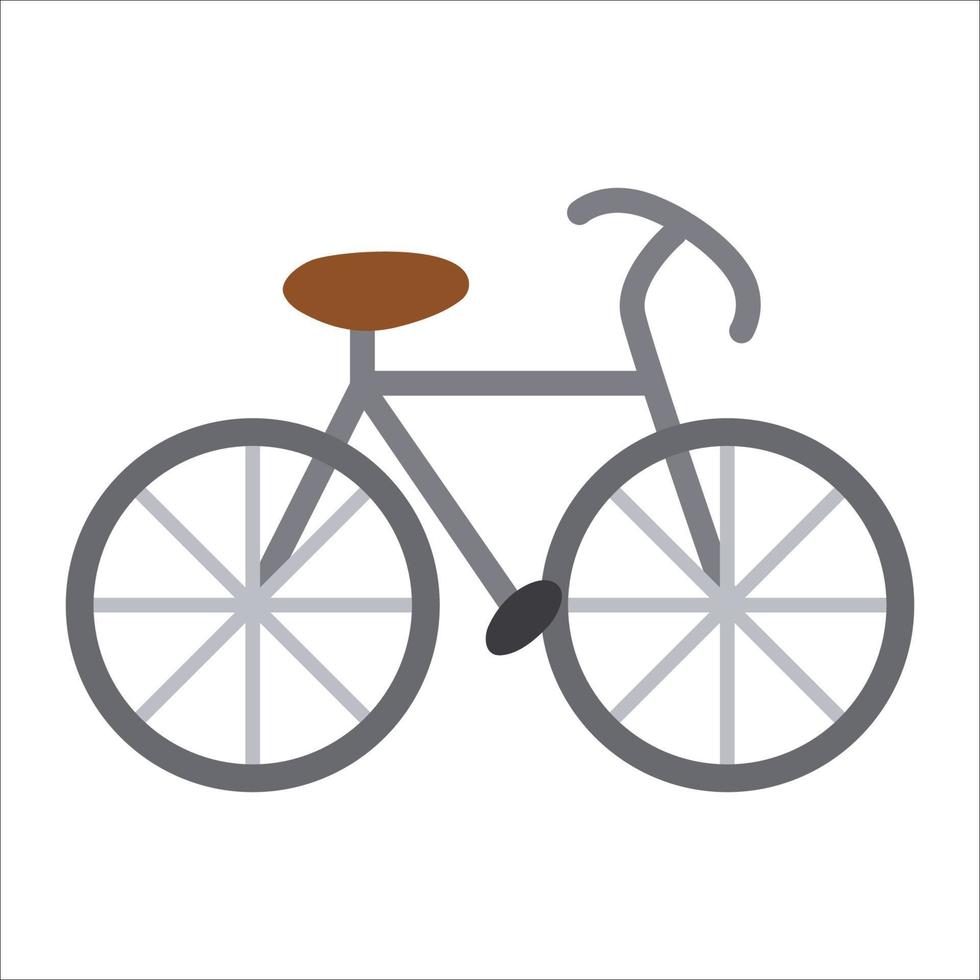 icône de vélo de vecteur. illustration de vélo plat isolé sur fond blanc. signe d'équipement de sport actif. image de passe-temps actif simple vecteur