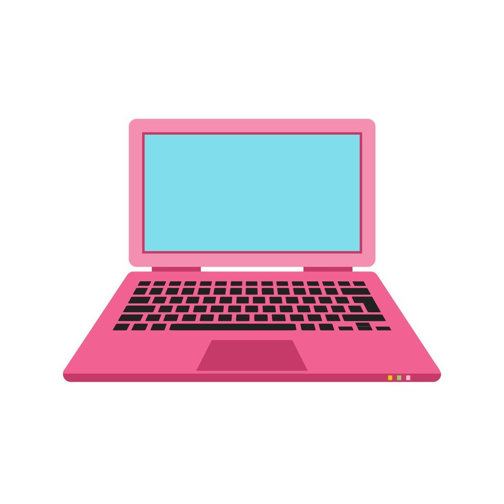 icône plate multicolore pour ordinateur portable vecteur