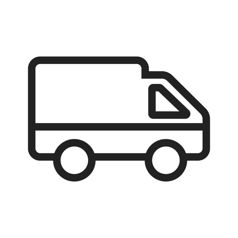 icône de ligne de camion jouet vecteur