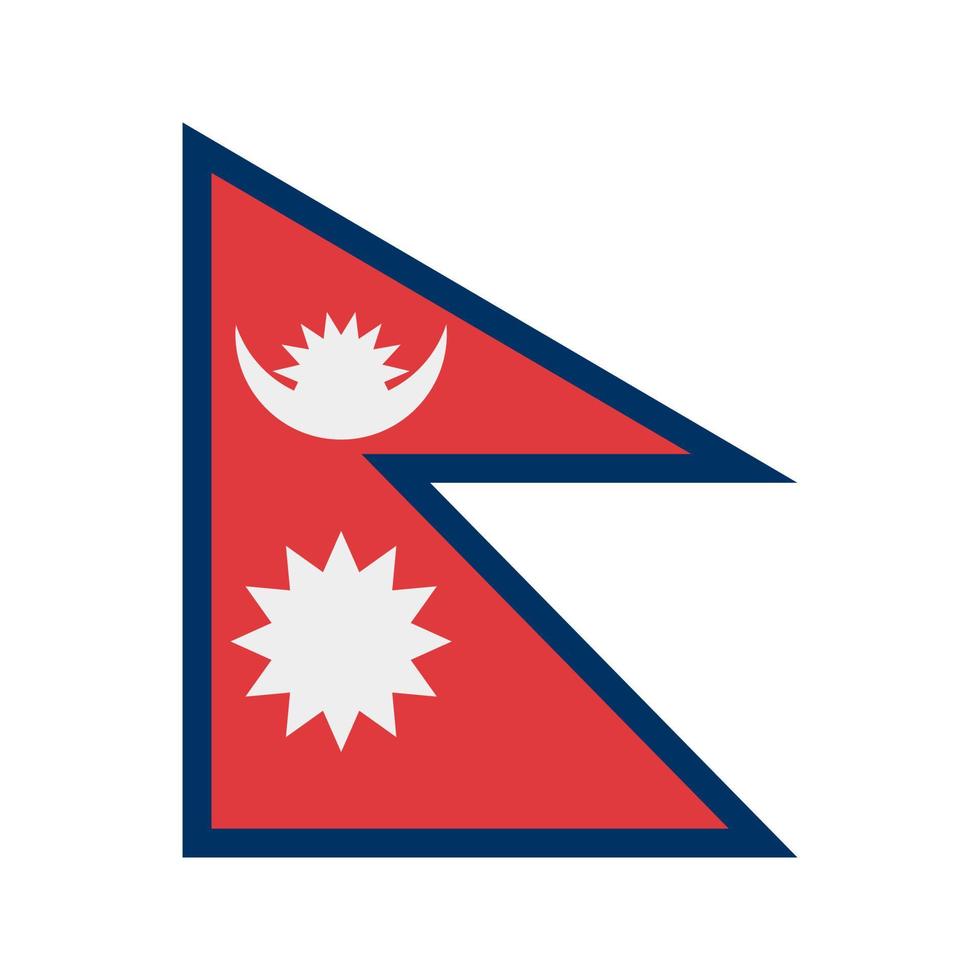 icône multicolore plat népal vecteur