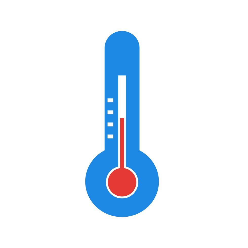 icône multicolore plate de contrôle de température vecteur