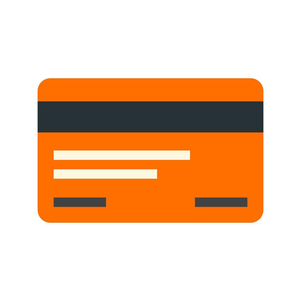 icône plate multicolore de carte de crédit vecteur