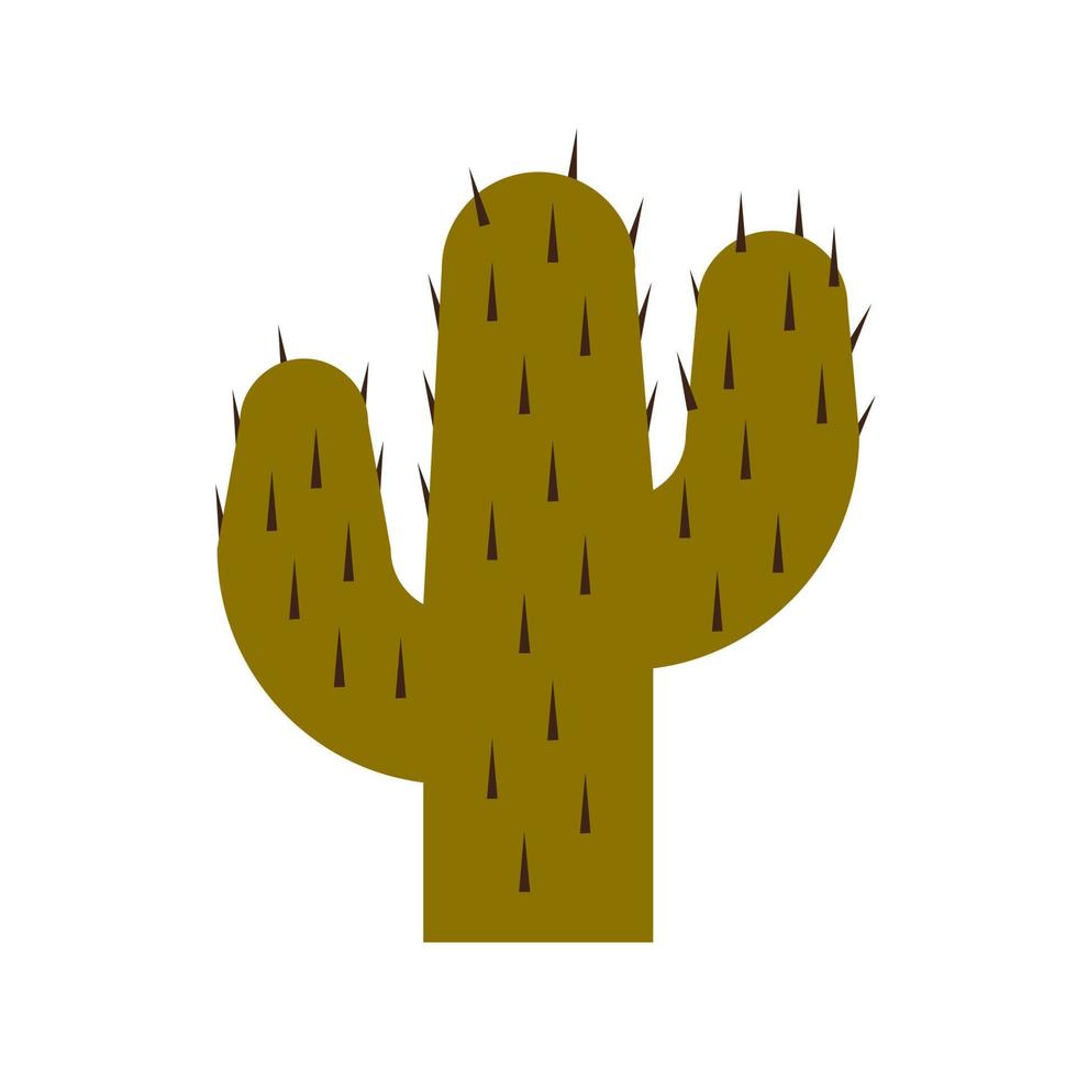 icône plate multicolore de cactus vecteur