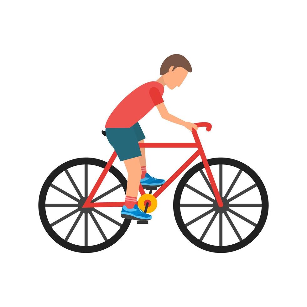 icône plate multicolore de cyclisme vecteur