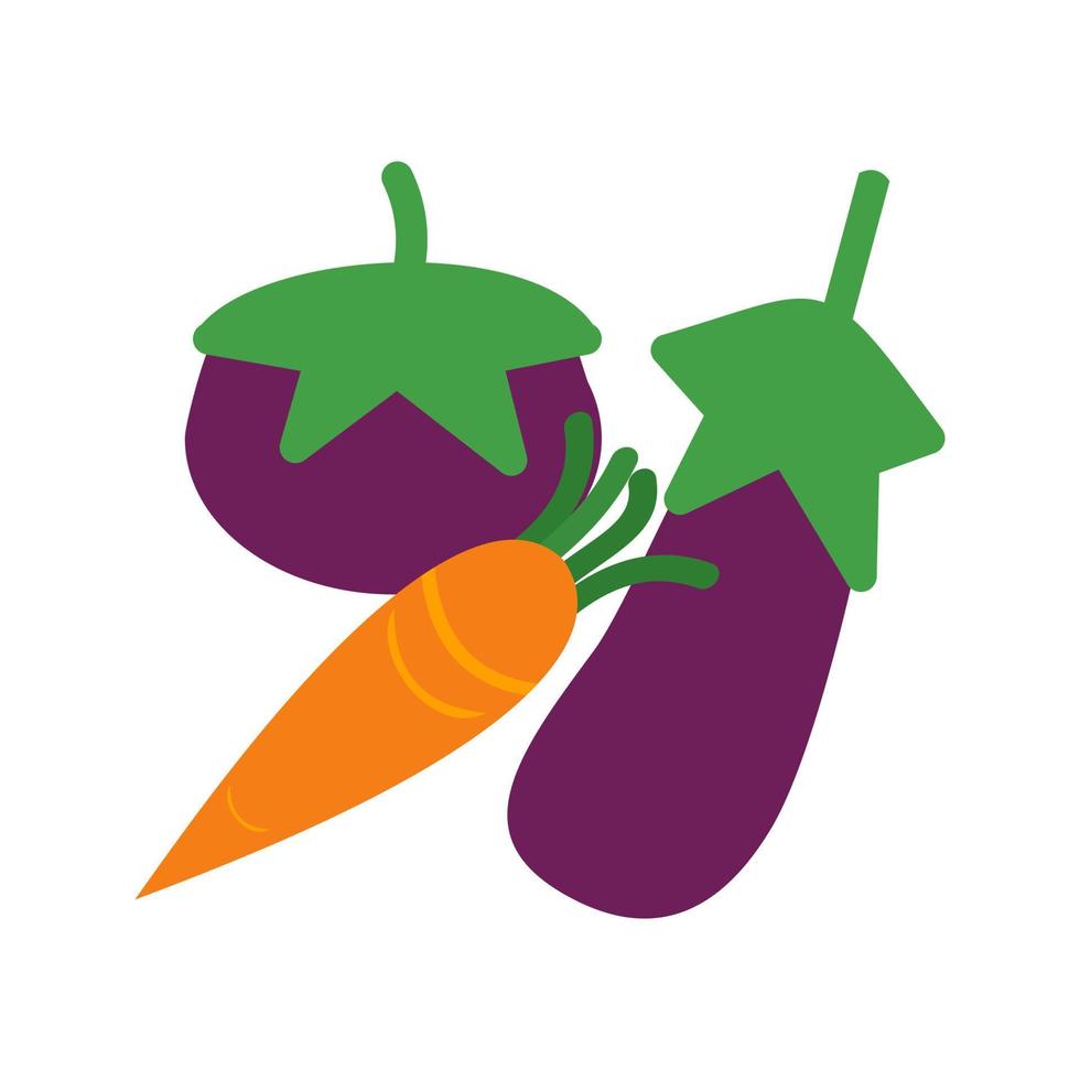 icône plate multicolore de légumes vecteur