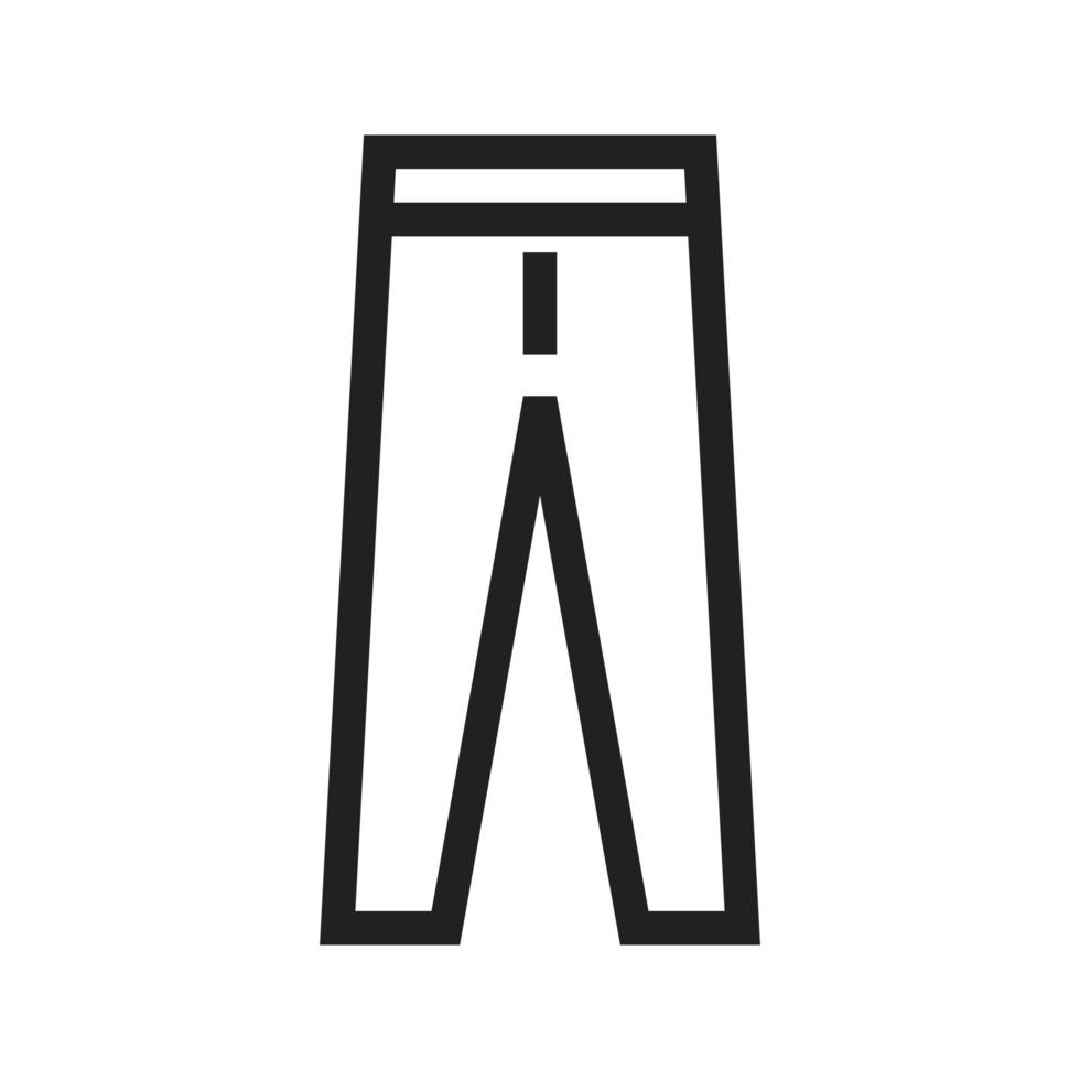 icône de ligne de pantalon vecteur