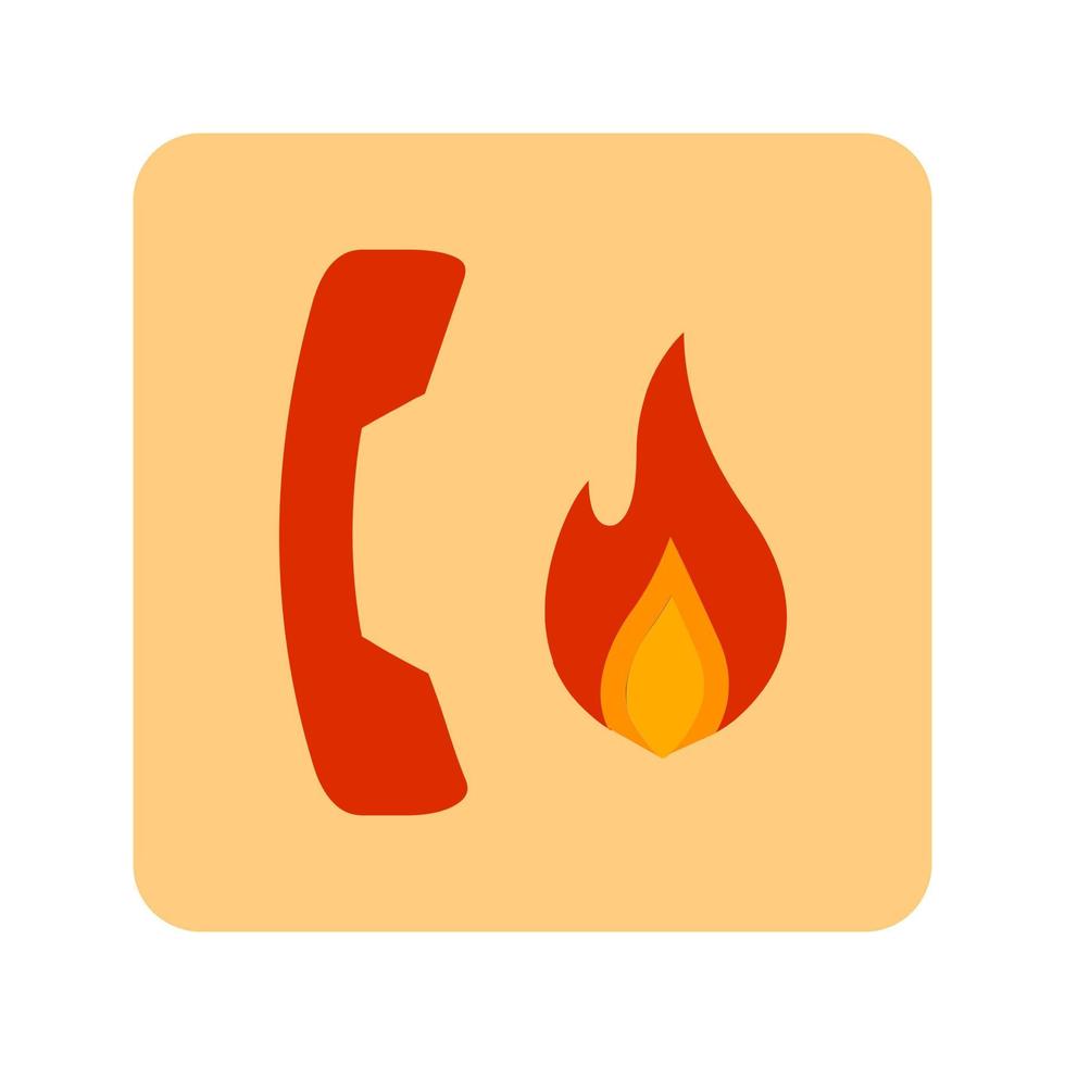 icône multicolore plate d'urgence incendie vecteur
