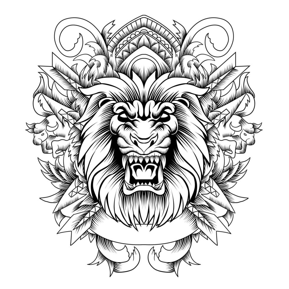 illustration vectorielle de lion vecteur