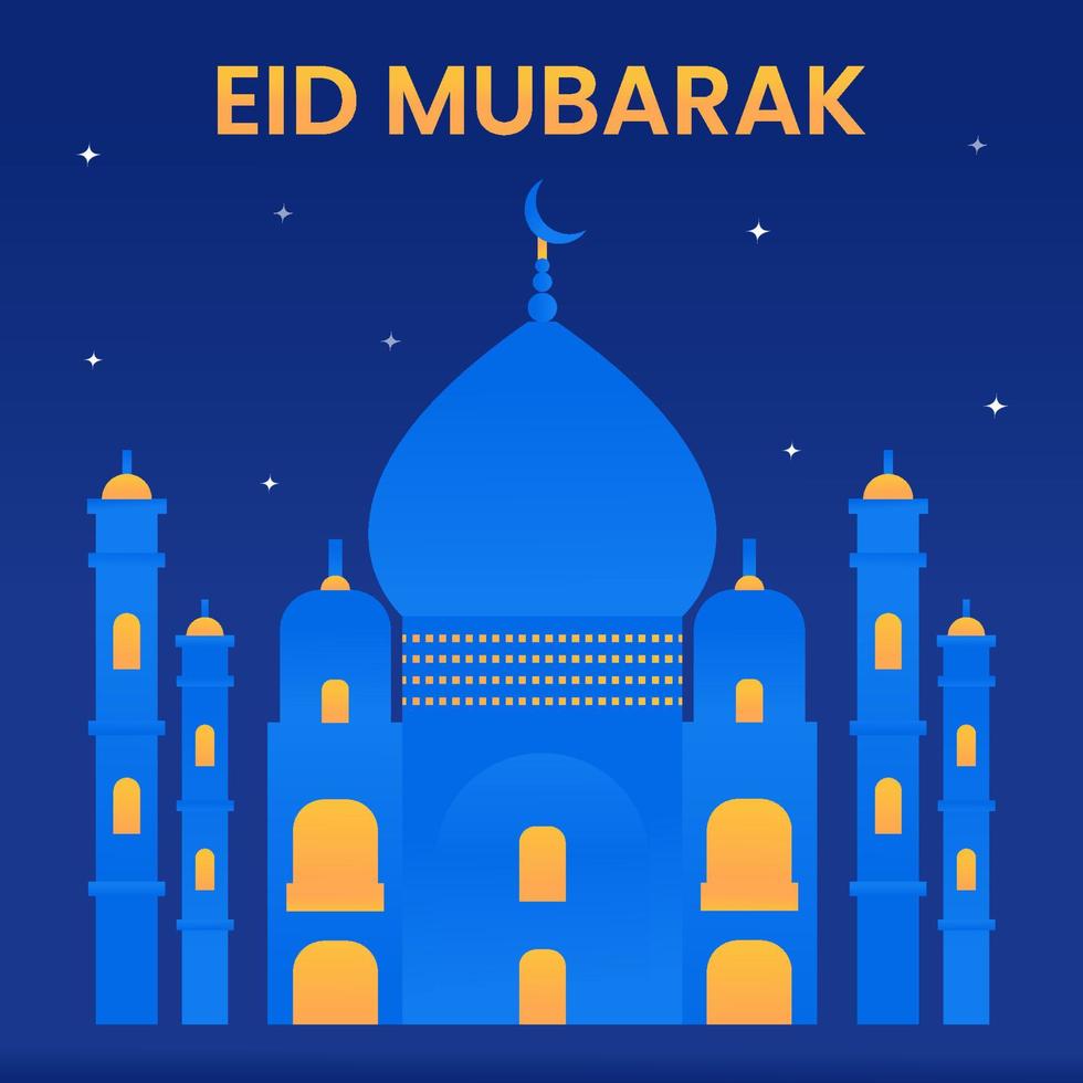 illustration de dégradé eid mubarak vecteur