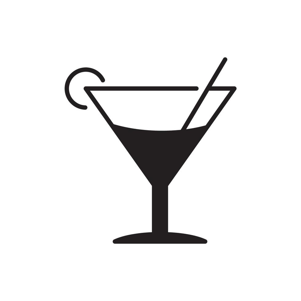 cocktails icônes symbole éléments vectoriels pour le web infographique vecteur