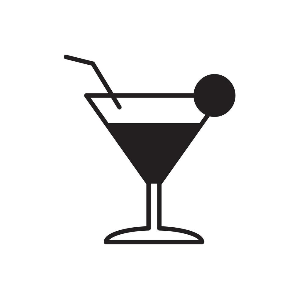 cocktails icônes symbole éléments vectoriels pour le web infographique vecteur