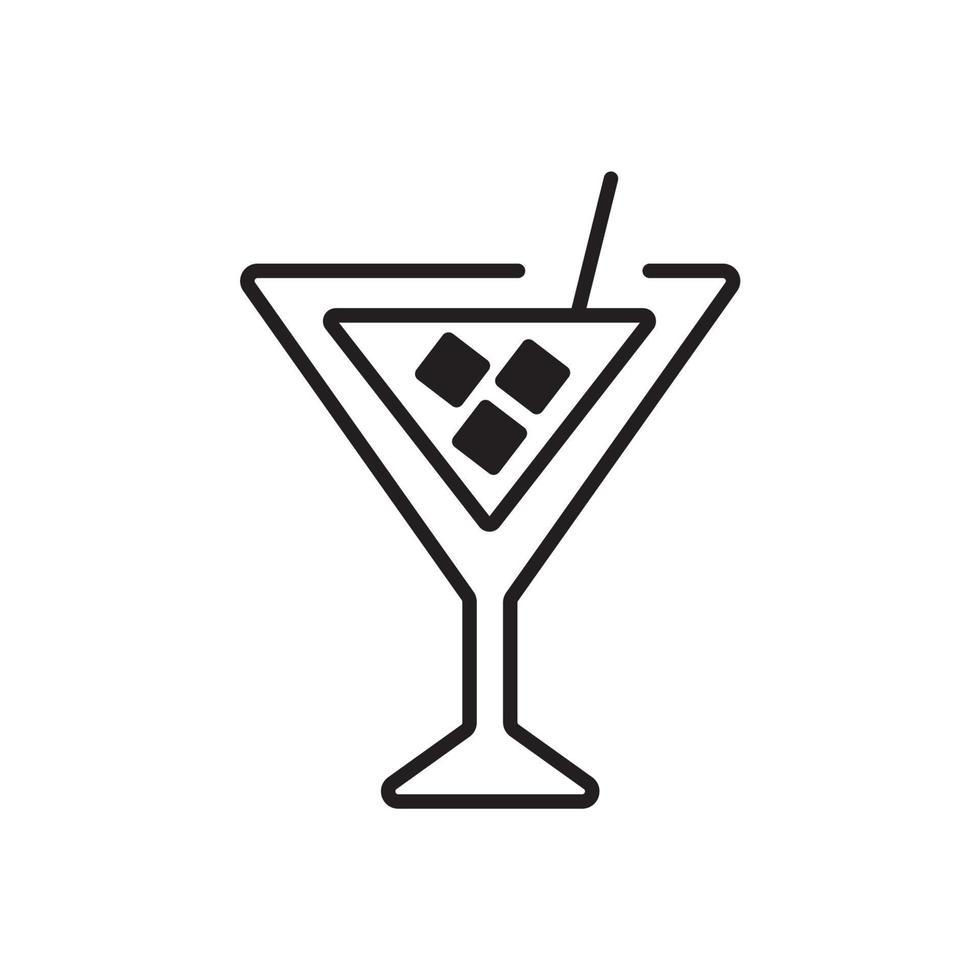 cocktails icônes symbole éléments vectoriels pour le web infographique vecteur