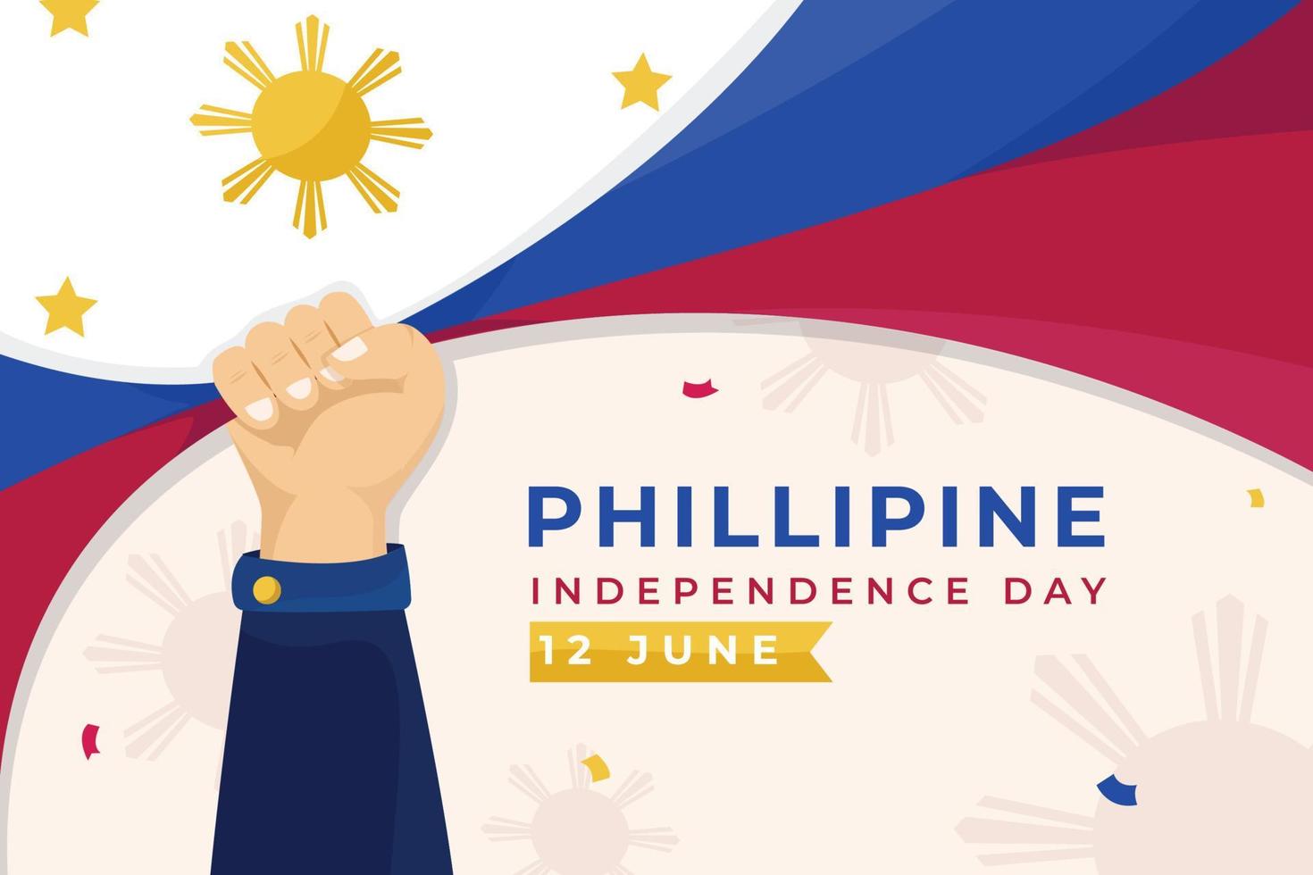 illustration de la fête de l'indépendance des philippines vecteur
