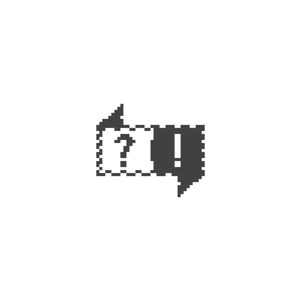 question et réponse . illustration d'icône vectorielle pixel art 8 bits vecteur