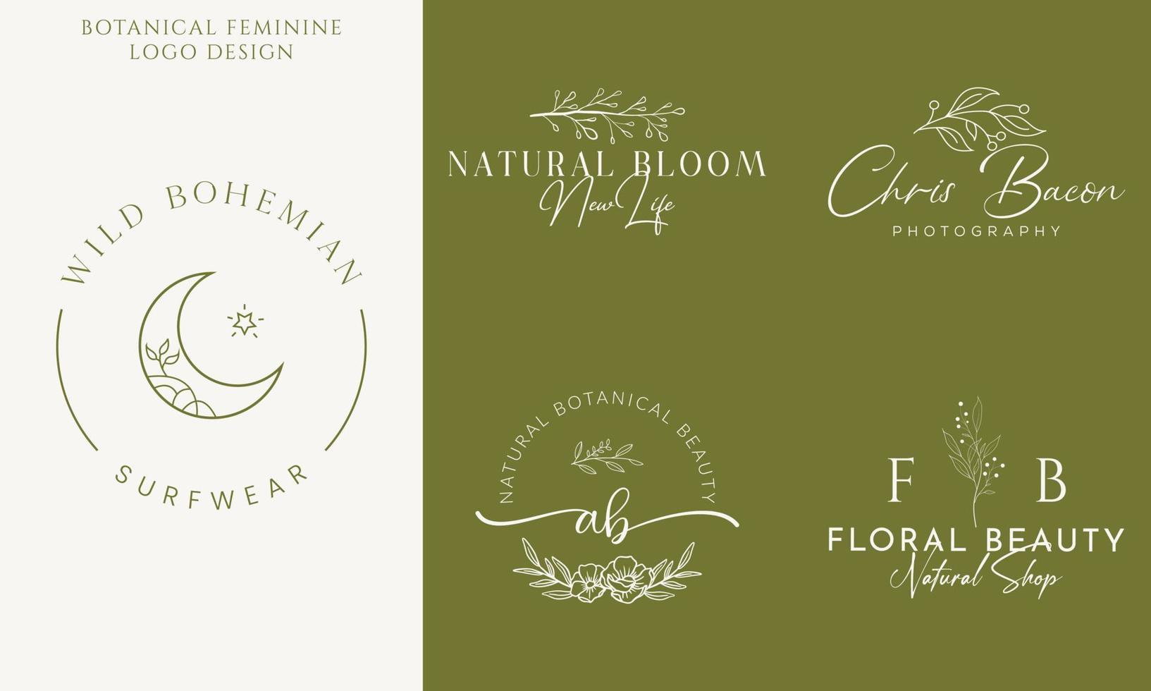 logo dessiné à la main d'élément floral botanique avec fleur et feuilles sauvages. logo pour spa et salon de beauté, boutique, magasin bio, mariage, designer floral, intérieur, photographie, cosmétique. vecteur