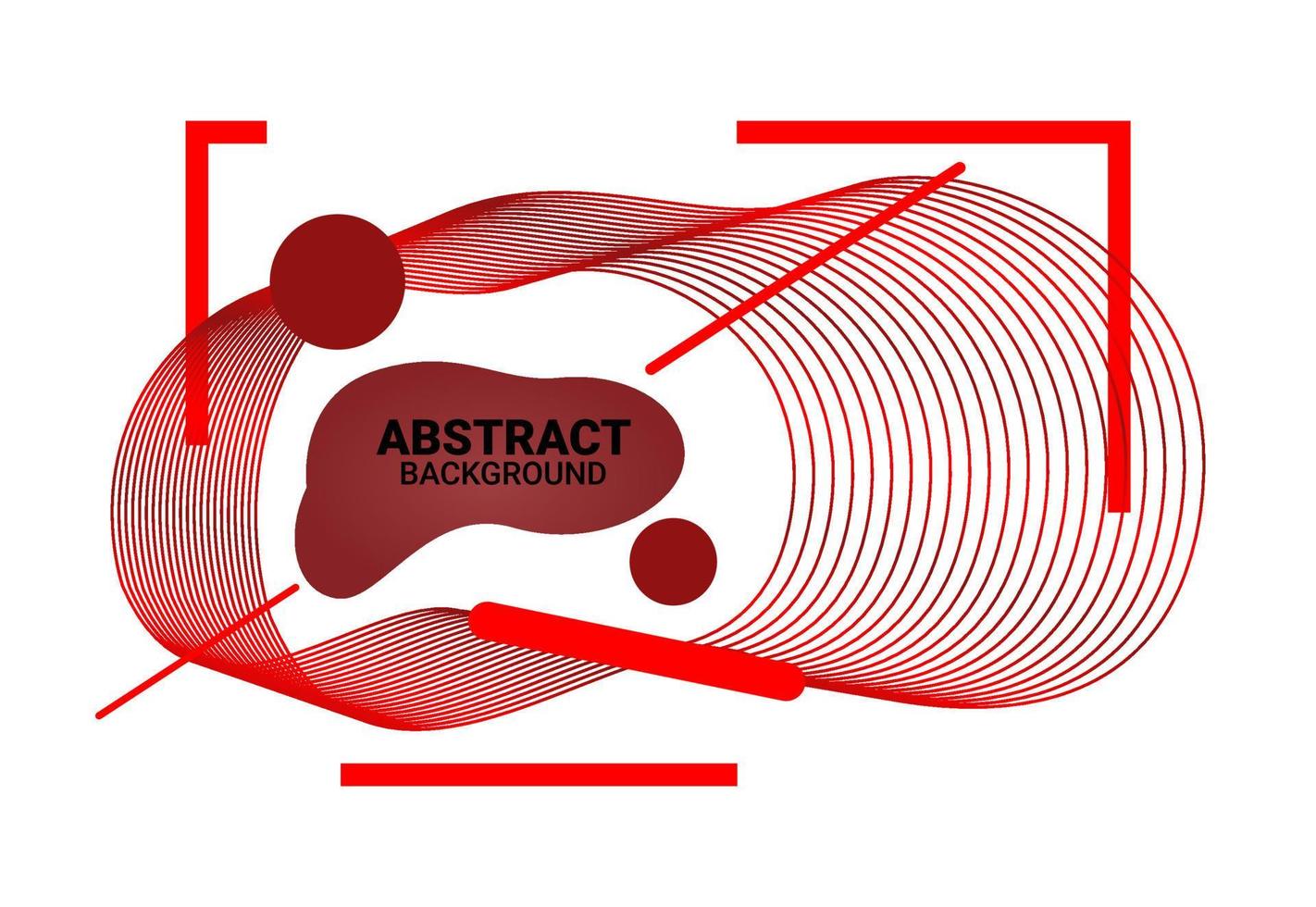 fond abstrait avec des lignes courbes et des cercles vecteur