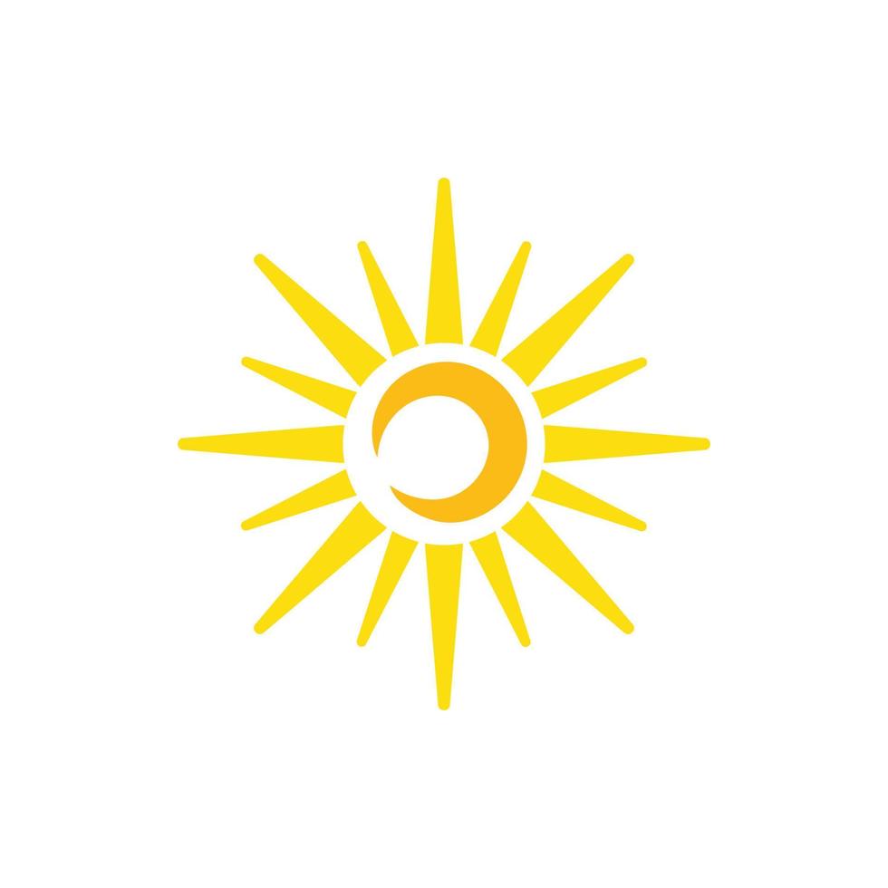 logo illustration soleil vecteur