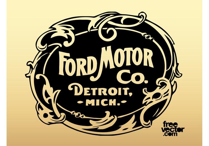 Ancien logo de Ford Motor Company vecteur