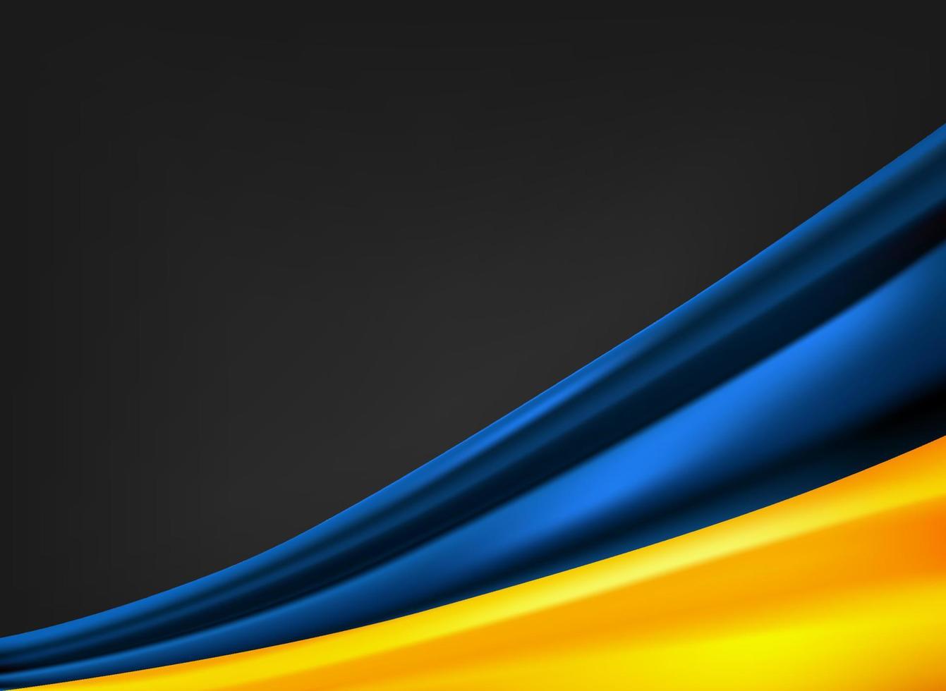 drapeau ukrainien. bannière de vecteur 3d avec espace de copie