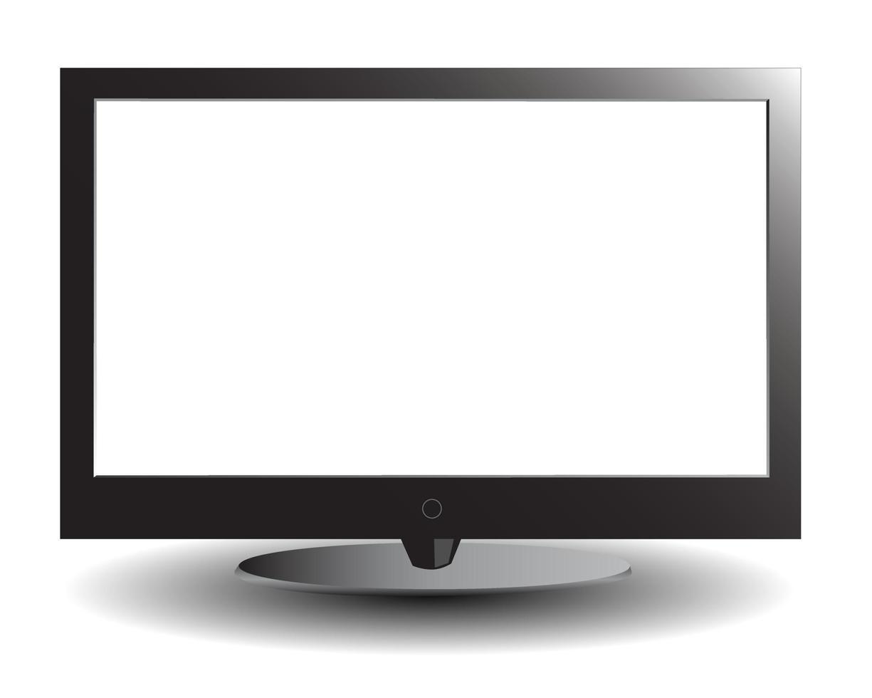 la télé plasma avec l'écran blanc vecteur