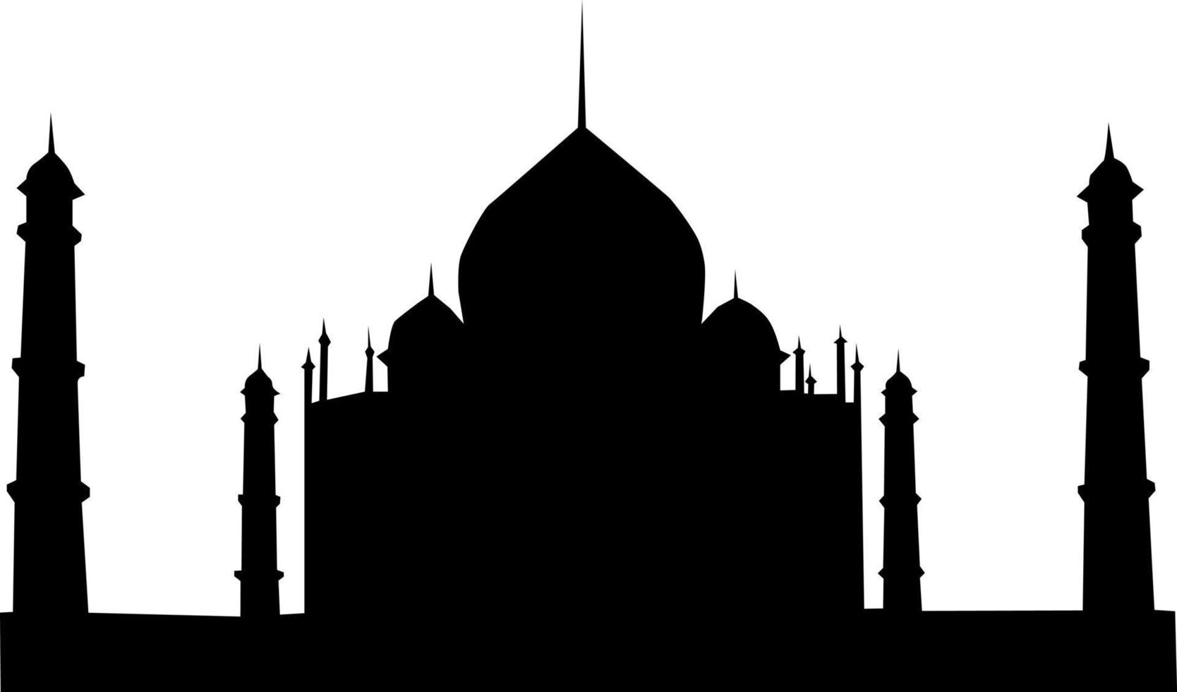 silhouette taj mahal vecteur