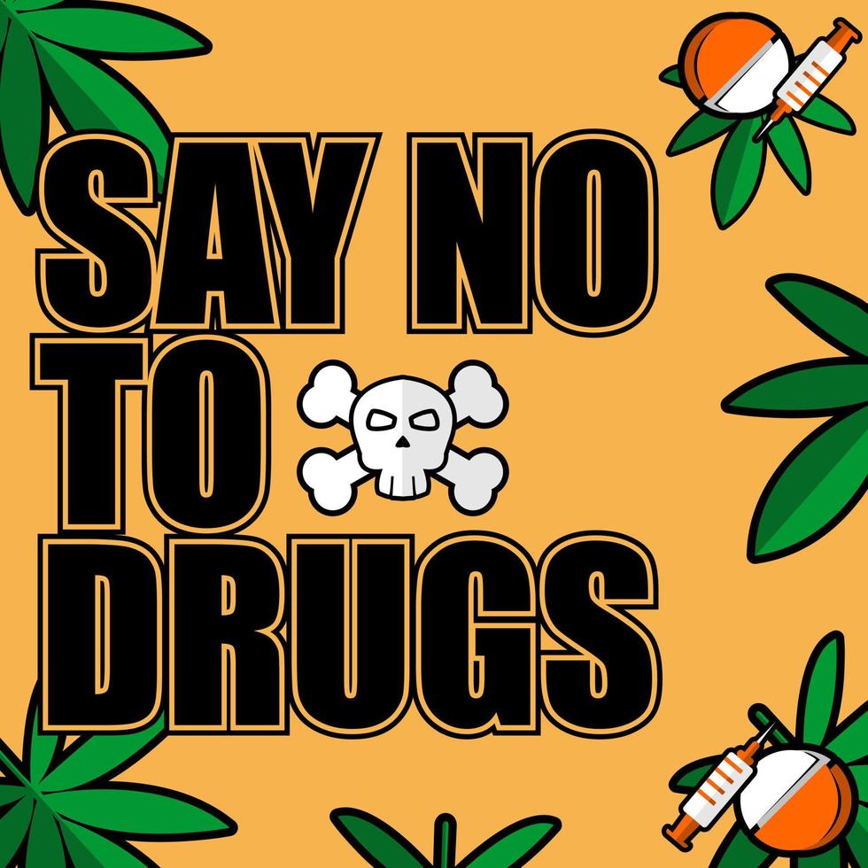 dire non à la drogue affiche concert conception de vecteur d'oeuvres d'art