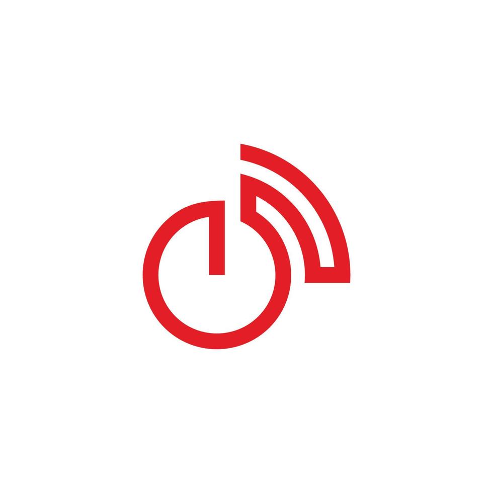 bouton d'alimentation signal conception géométrique symbole logo vecteur