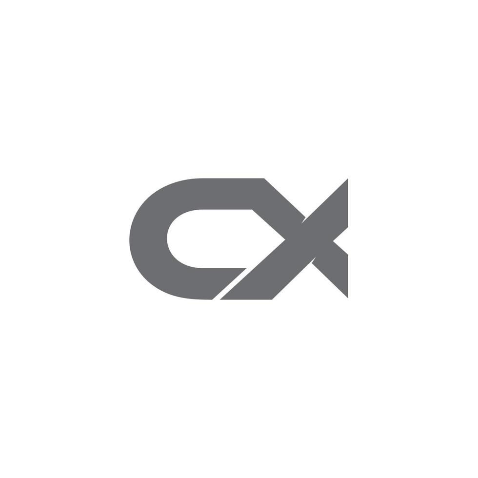 lettre cx vecteur de logo de ligne liée simple