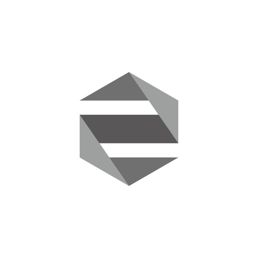 lettre z hexagonal géométrique dégradé ombre origami conception logo vecteur