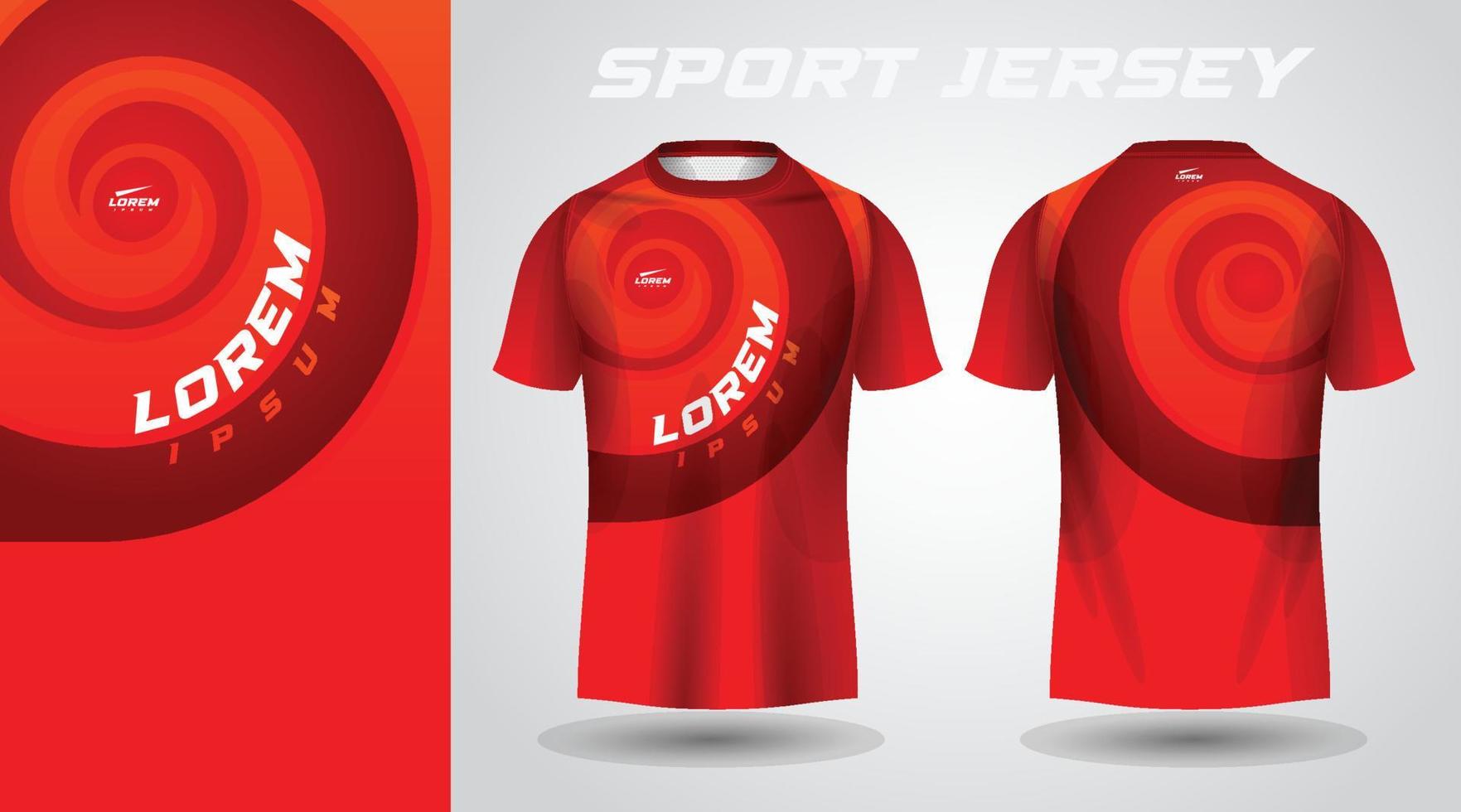 conception de maillot de sport t-shirt rouge vecteur