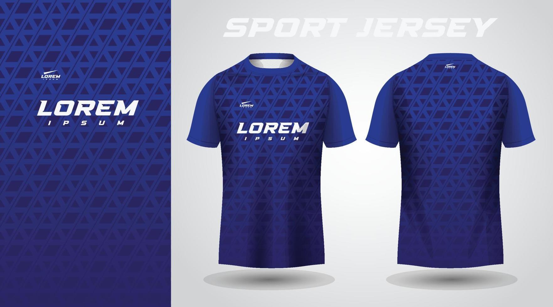 conception de maillot de sport t-shirt bleu vecteur