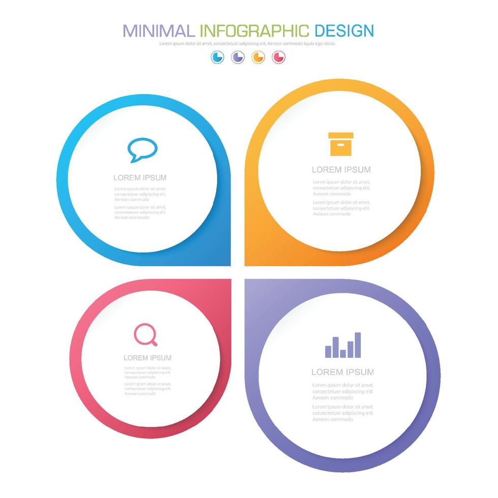 modèle d'infographie d'entreprise avec icône, illustration de conception vectorielle vecteur