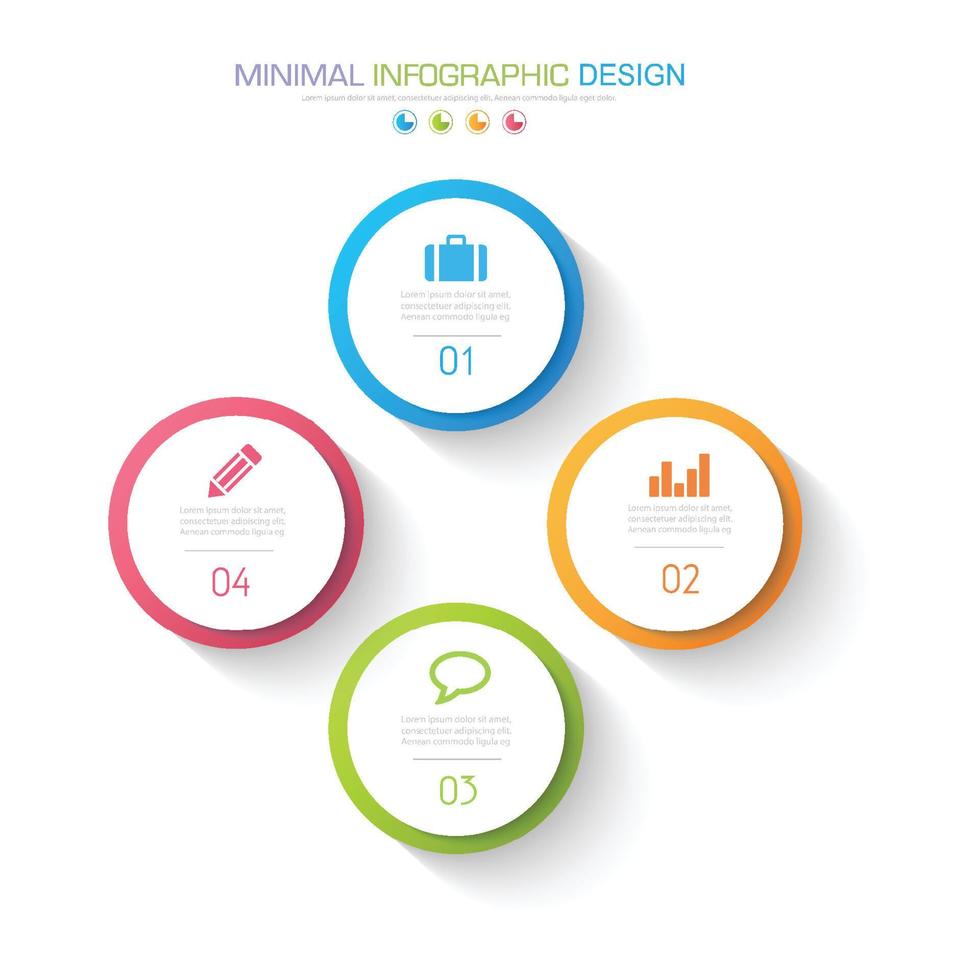 modèle d'infographie d'entreprise avec icône, illustration de conception vectorielle vecteur