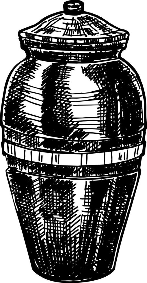 urne de dessin avec des cendres vecteur