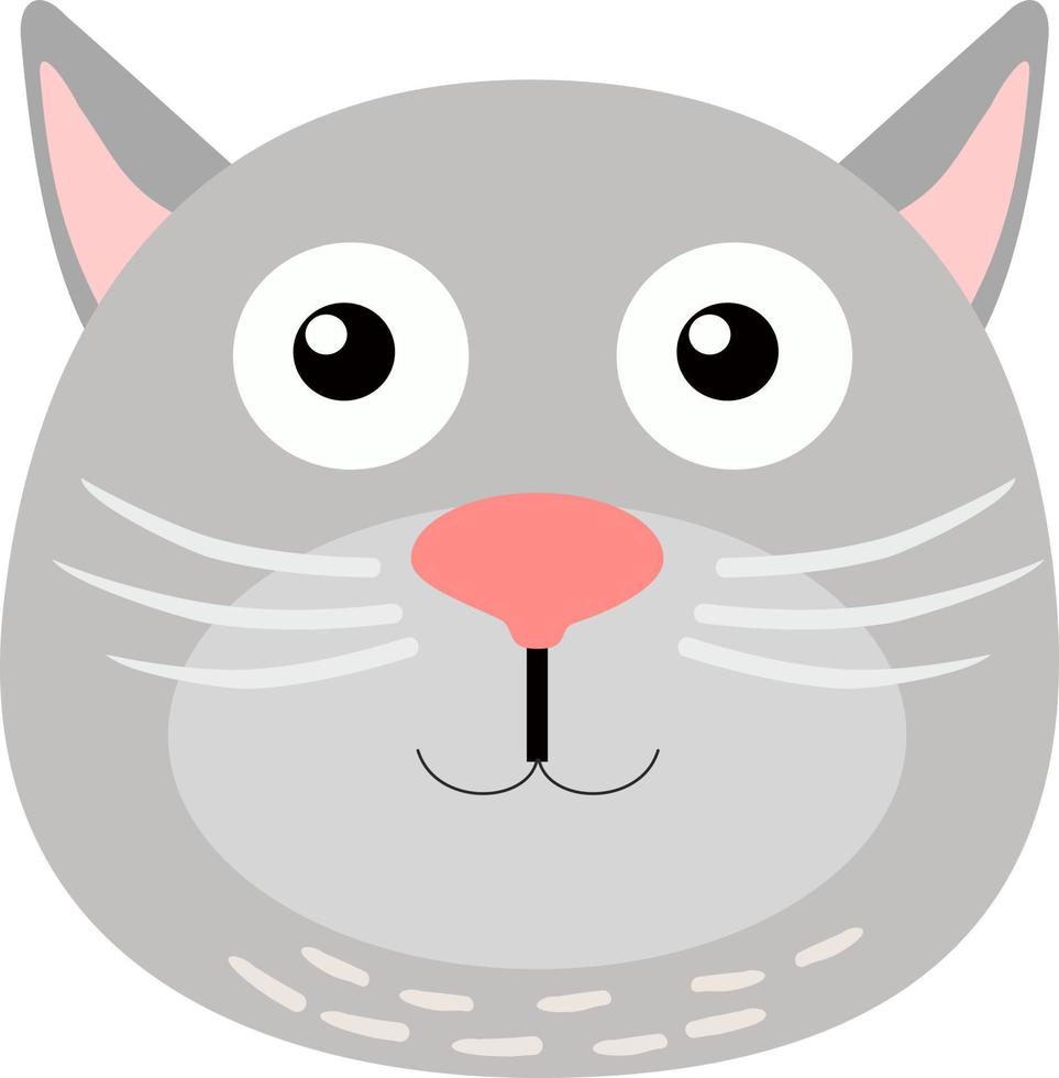 drôle de museau de chat. parfait pour une carte de voeux, un cahier, un étui. avatar de chats illustration vectorielle vecteur