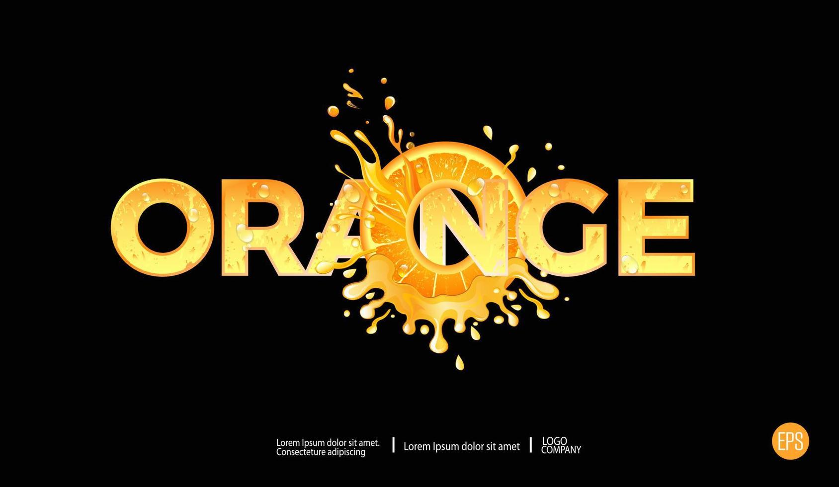 conception d'affiche orange. illustration vectorielle eps vecteur