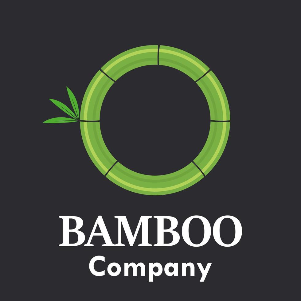 lettre o illustration de modèle de logo en bambou. adapté à votre entreprise. vecteur