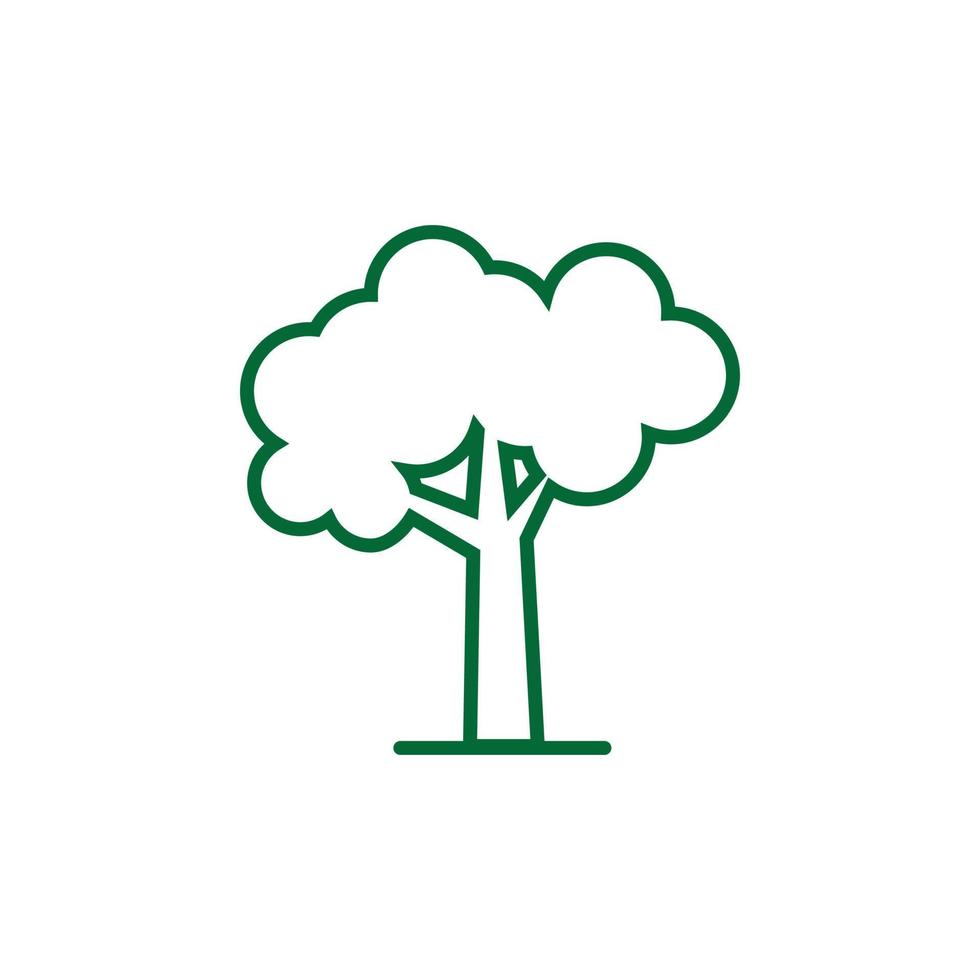 icône de ligne de vecteur d'arbre. signe de vecteur symbole arbre