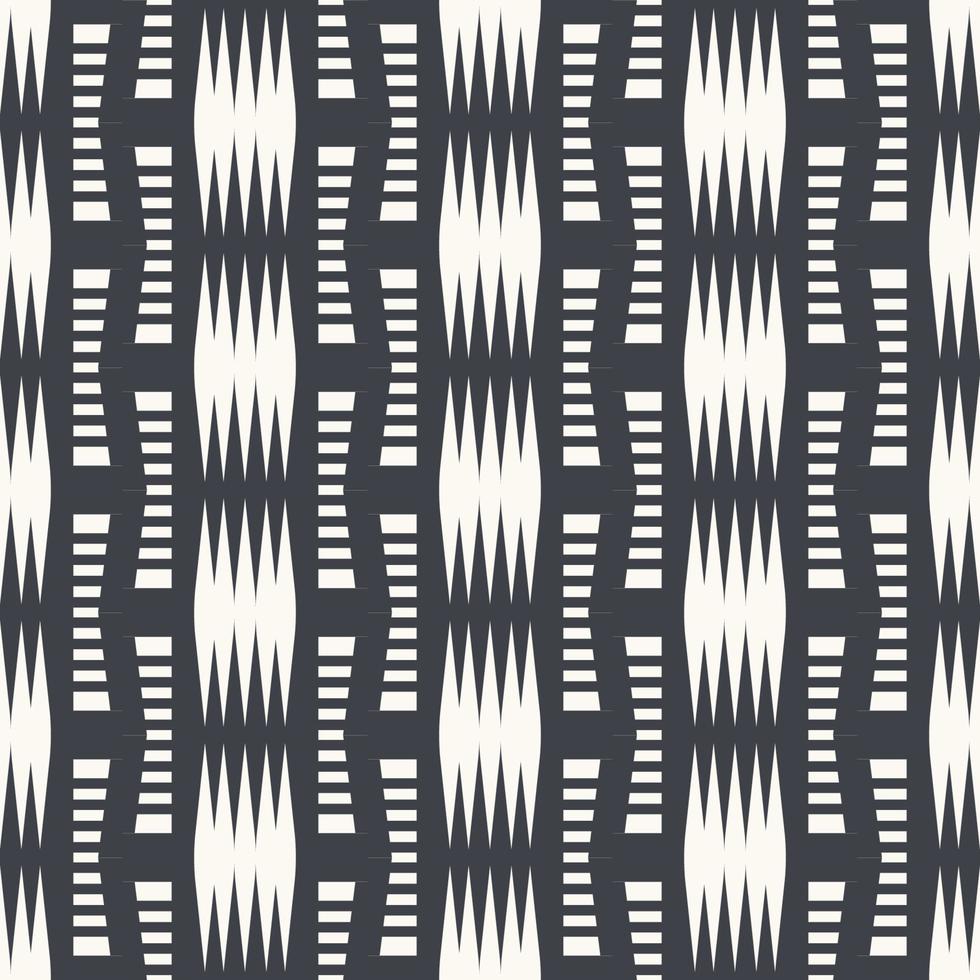 tissu de boue tribale africaine couleur noir et blanc forme géométrique sans soudure de fond. utiliser pour le tissu, le textile, les éléments de décoration intérieure, l'emballage. vecteur