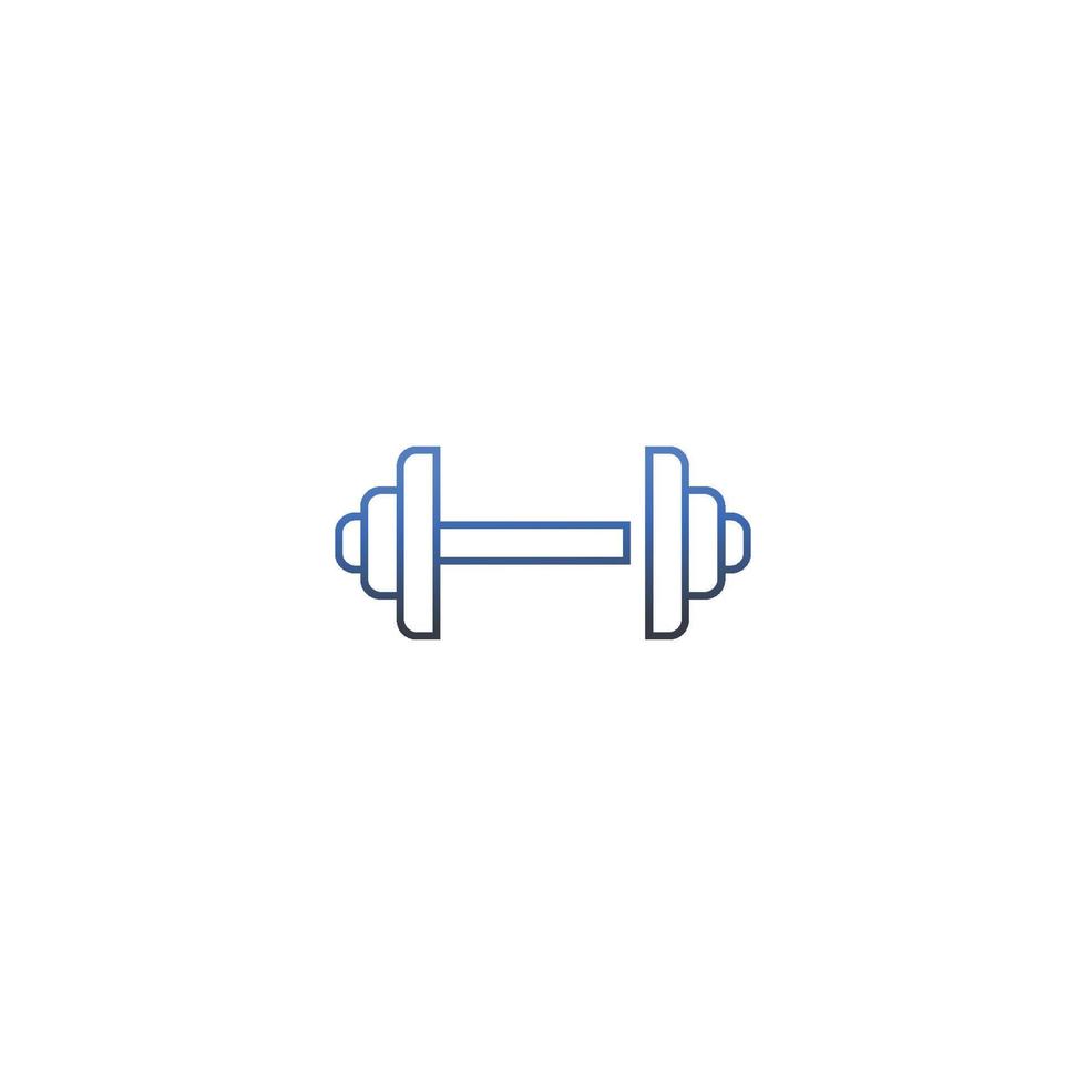 modèle de conception de logo de salle de fitness. icône d'haltères et d'haltères. illustration de l'art vectoriel