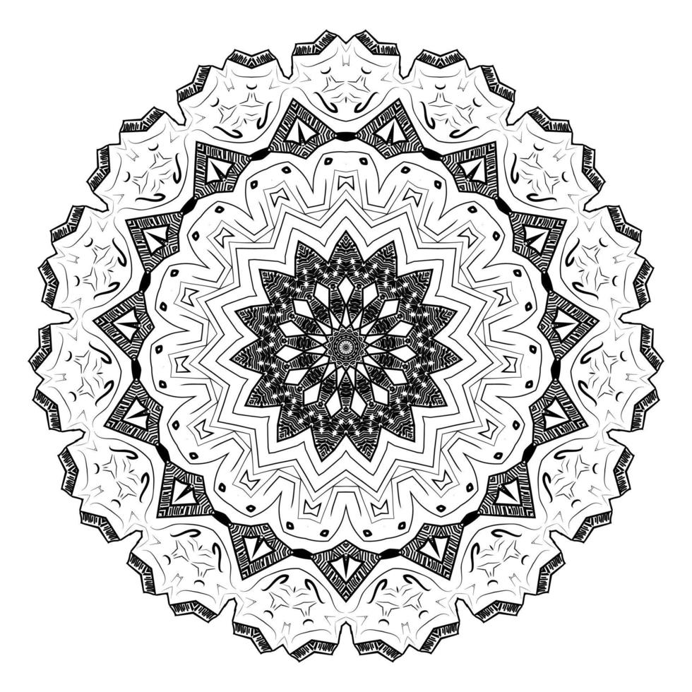 mandala motif oriental éléments ronds vecteur