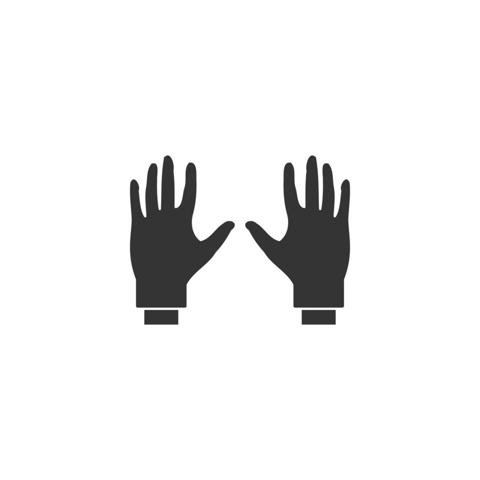 utiliser le vecteur d'icône de gants en caoutchouc. porter des gants style de silhouette vecteur icône