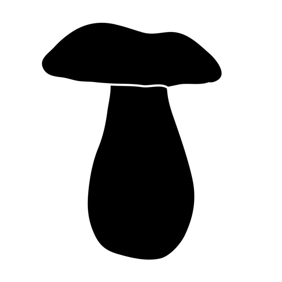 silhouette de champignon. croquis dessiné à la main. champignons de griffonnage. vecteur