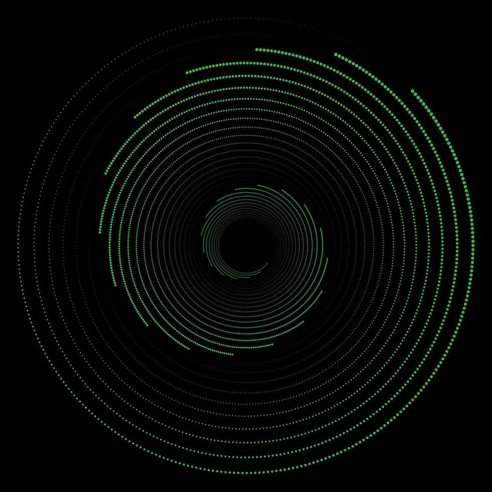 abstrait moderne. arts optiques. conception de fond de points en spirale. logo d'illusion d'optique. vecteur