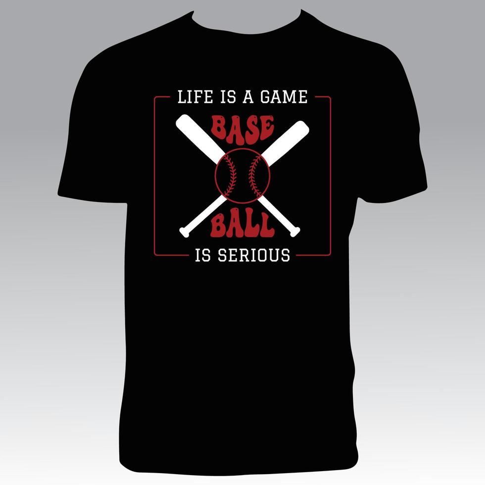 conception de t-shirt de baseball vecteur