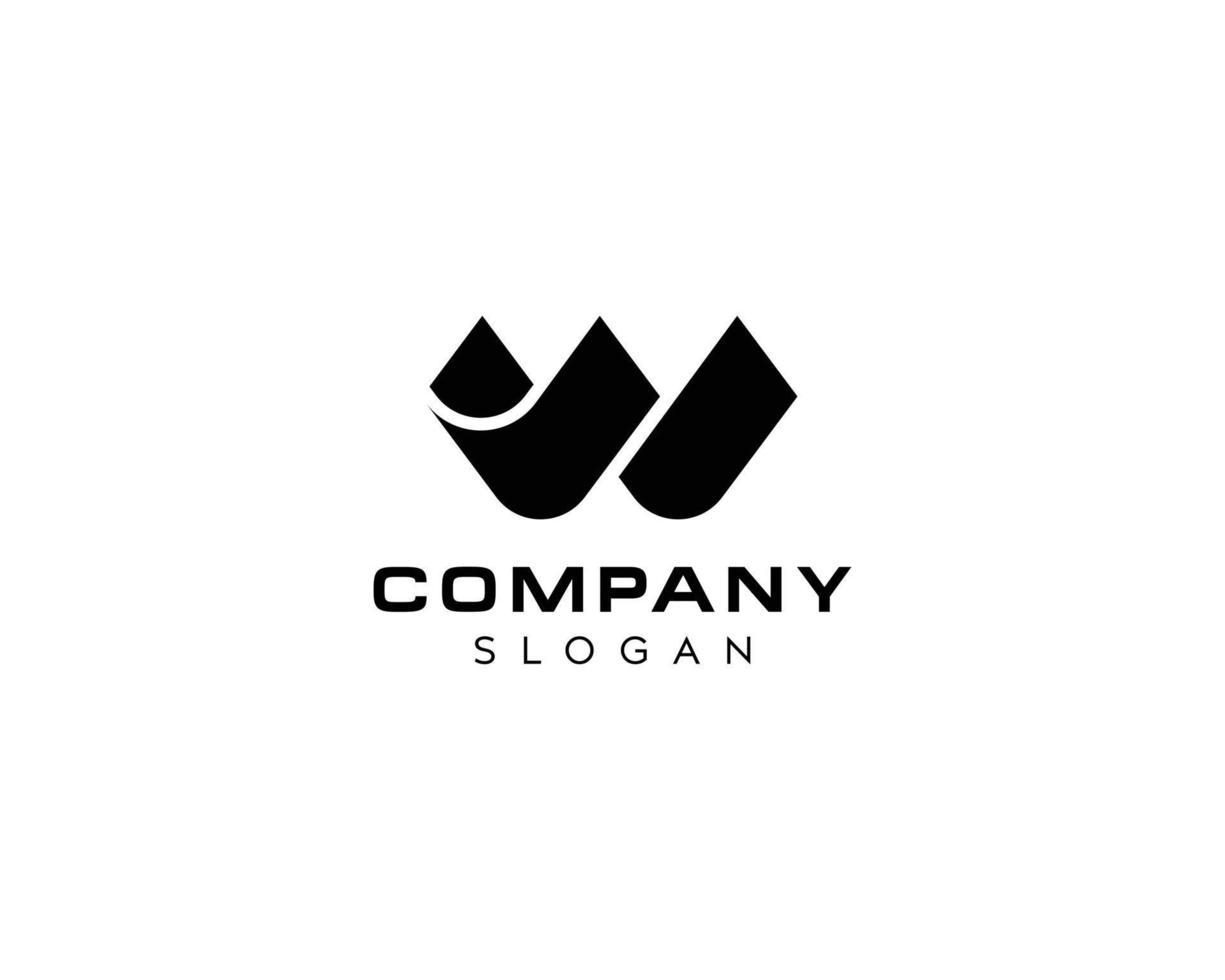 lettre abstraite w logo-w création de logo vecteur
