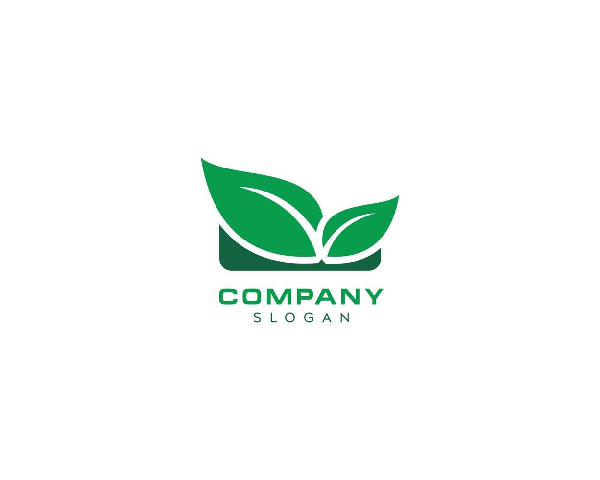 abstrait feuille verte coloré logo icône vector design-feuille logo design