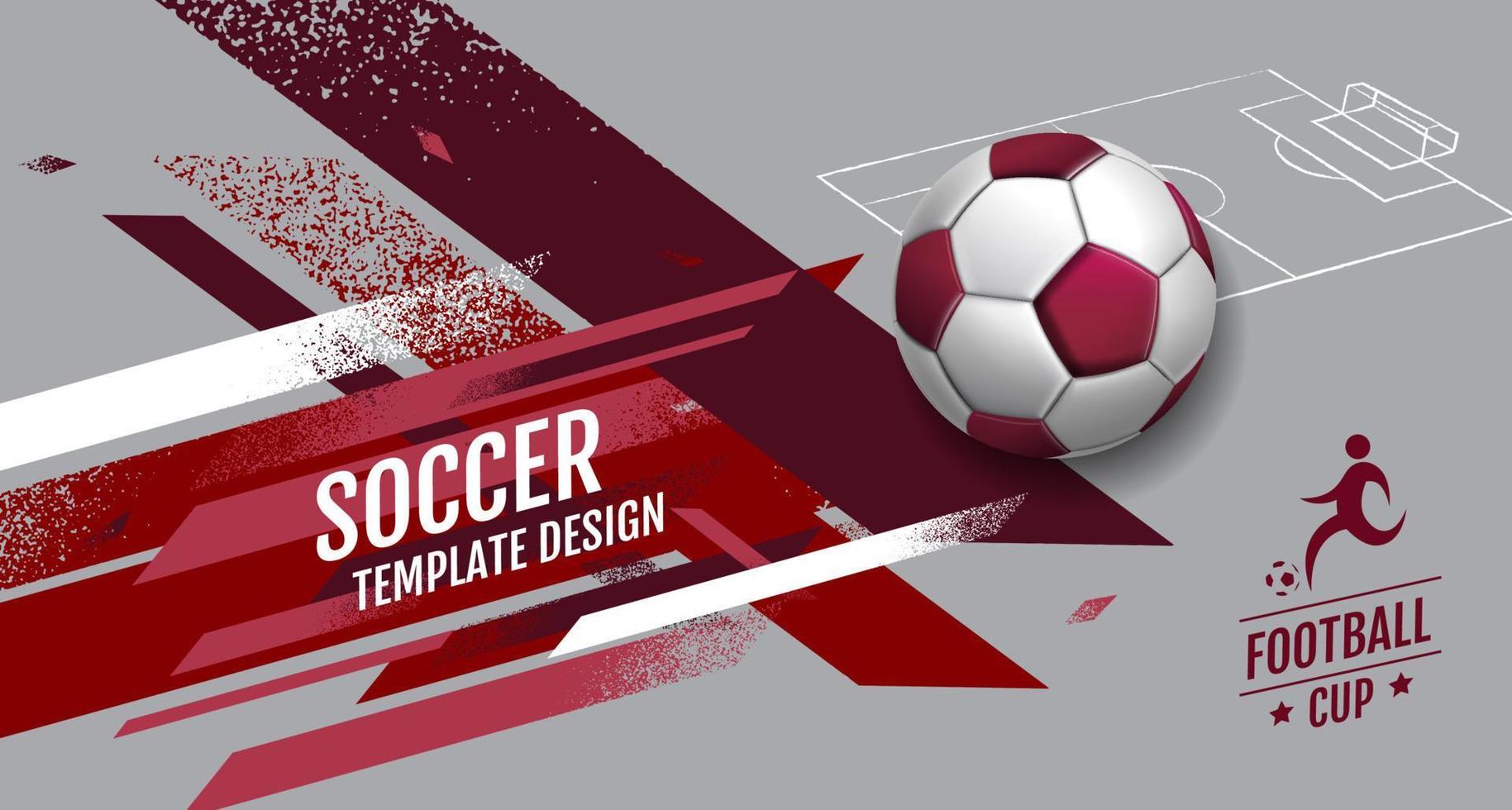 conception de modèle de football, bannière de football, conception de mise en page sportive, illustration vectorielle vecteur