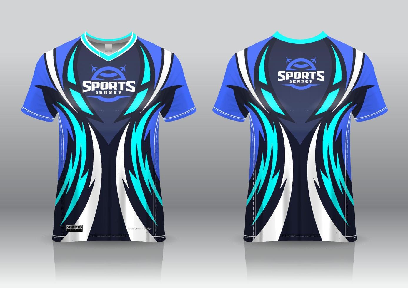 conception de jeu de maillot esport vue avant et arrière vecteur